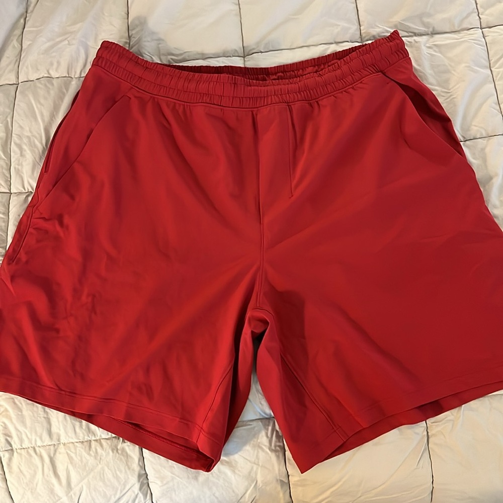 Lululemon Men’s Pace Breaker SPED red Linerless Short 7" *LL Size XL